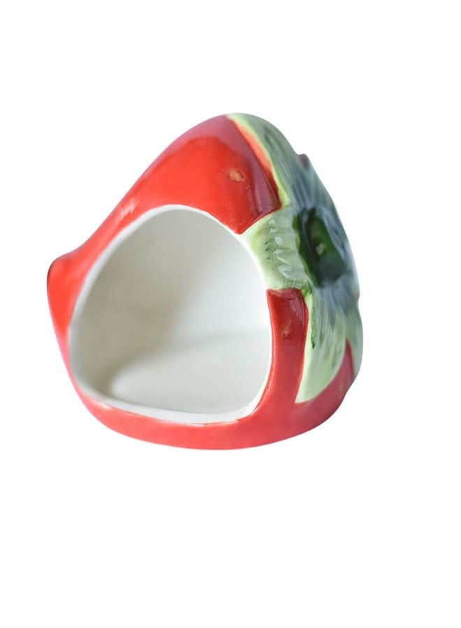 OMEM Reptile Hide and cave Habitat Decor Aquarium/Reptile breeding Box Decorative Accessories - Strawberry House Hermit Crab Landscaping Ornaments - Image 1